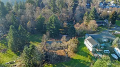 Overhead view of the lot.