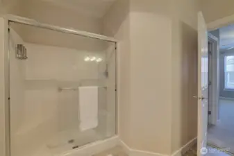 The large shower in the primary bath.