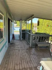 Covered Front Porch and Deck Westward