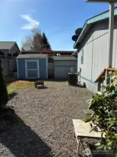 Side with TWO 8x10 ft Storage Sheds