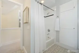 Upstairs main level bathroom.