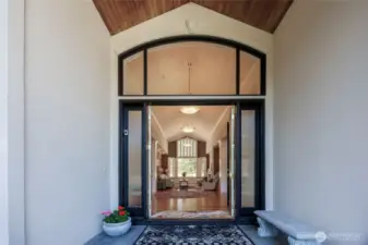 Warm and inviting entryway.