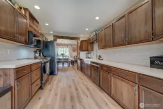 Look at all that countertop space and storage!