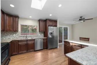 Stainless steel appliances.