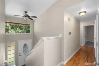 Ceiling Fan in entry.