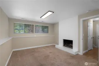 FR Down - wood burning fireplace.