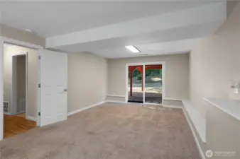 Spacious FR, slider to covered patio.