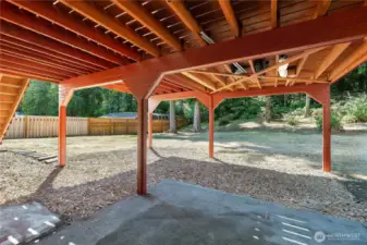 Covered patio.