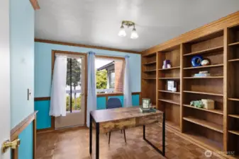Great office den/space, or work from home with water views & private deck!