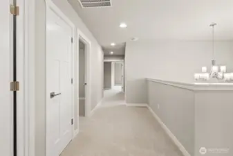 Second floor landing with ample space and plenty of light.