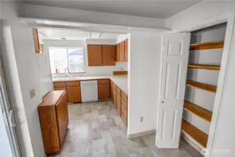 let's go into the kitchen, separate pantry!