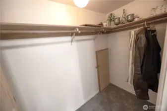 upstairs walk in closet