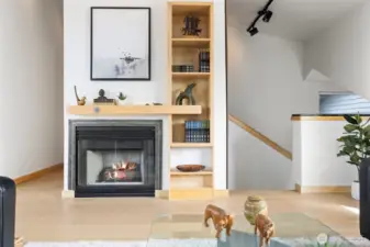 Numerous custom built ins perfect for art, books & collectibles