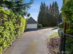 Paved area at top for several cars, boat, RV