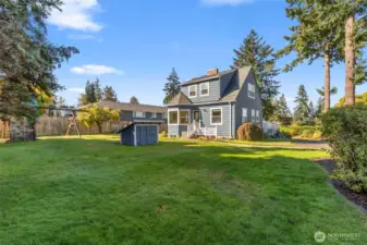 Backyard here to play, relax -- or even Build another home!