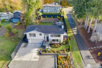 Drone shot provides view of entire property
