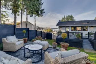 View of the lake from your backyard patio space