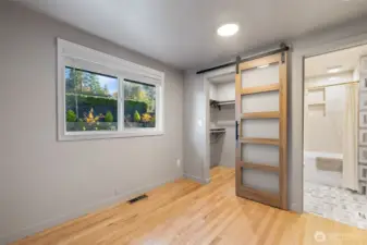 Bedroom #2 with walk-in closet and direct access to main bath