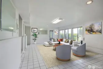 2nd seating area/family room that can EASILY be TURNED INTO A KITCHEN to accompany the 1 bed & 1 bath already downstairs.