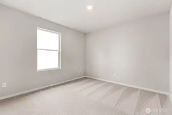 Bedroom three. Pictures are for representational purposes only, colors and features may vary.