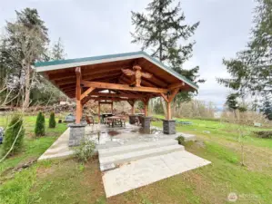 Custom gazebo with peek-a-boo water views to the North
