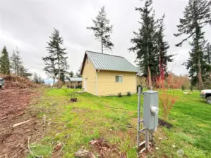 Garage with power source.