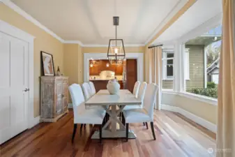 Formal dining room has room to spread
