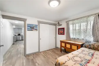 "Apartment" offers 1 bedroom, 1 bath