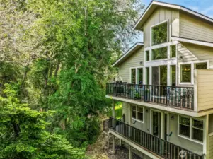 Canyon side of the home