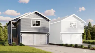 Image is a rendering. Photographs are for illustrative purposes only. Features, finishes, interior/exterior colors, landscaping and floorplan shown may vary from actual homes built.