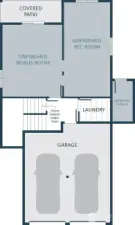 Image is a rendering. Photographs are for illustrative purposes only. Features, finishes, interior/exterior colors, landscaping and floorplan shown may vary from actual homes built.