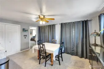 Dining Room leading out to the Sun Porch.