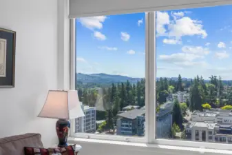 View of Mt. Rainer from second bedroom