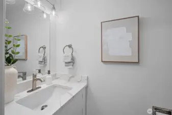 Convenient main-floor powder room.