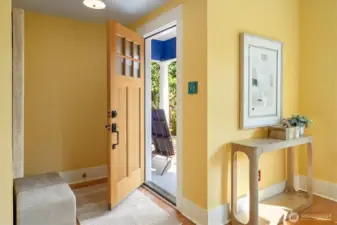Nice entry area which allows for a place remove shoes and stash a jacket.