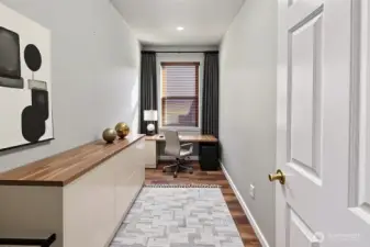 This room makes a convenient little office! Virtually staged.