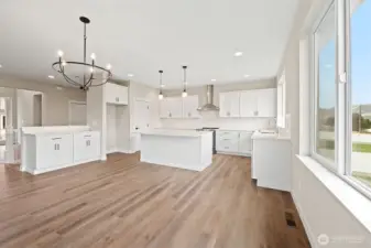 Well appointed kitchen with SO many cabinets