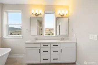 Double vanity - room to 'be'.