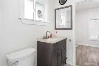 Bathroom between downstairs bedrooms