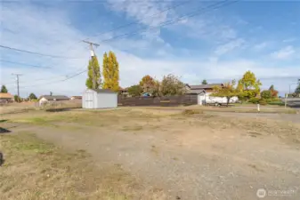 Ample parking for vehicles and RV