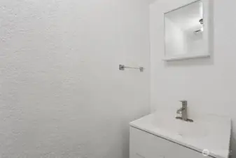 Powder room down stairs-Basement