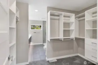walk in closet for main suite