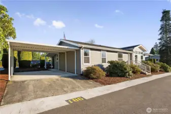 Enjoy the convenience of a spacious two-car carport with covered parking.