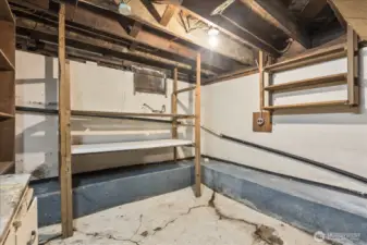 Additional storage space in basement