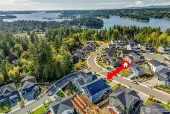 Crystal View community overlooking Puget Sound and Mt Rainier