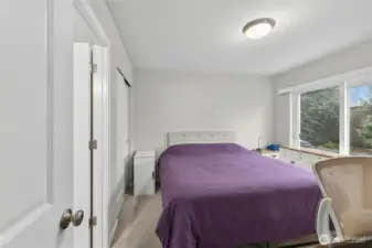 Private first-floor bedroom with an attached full bathroom, ideal for guests or multi-generational living