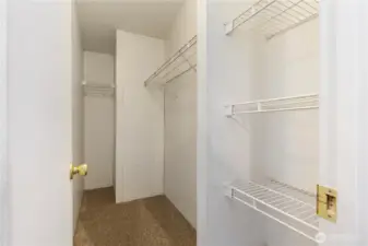 spacious primary closet