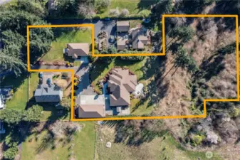 2.69 private acres of level and slightly sloped property overlooking Hylebos Nature Reserve, Port of Tacoma, lights of Tacoma, Olympic Mountain range and sunset views