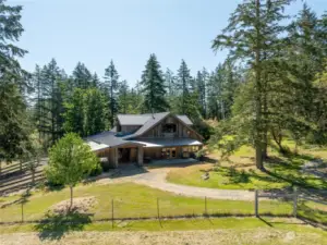 The Barn with animal stalls on the left.