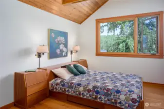 The upstairs Barn house bedroom.